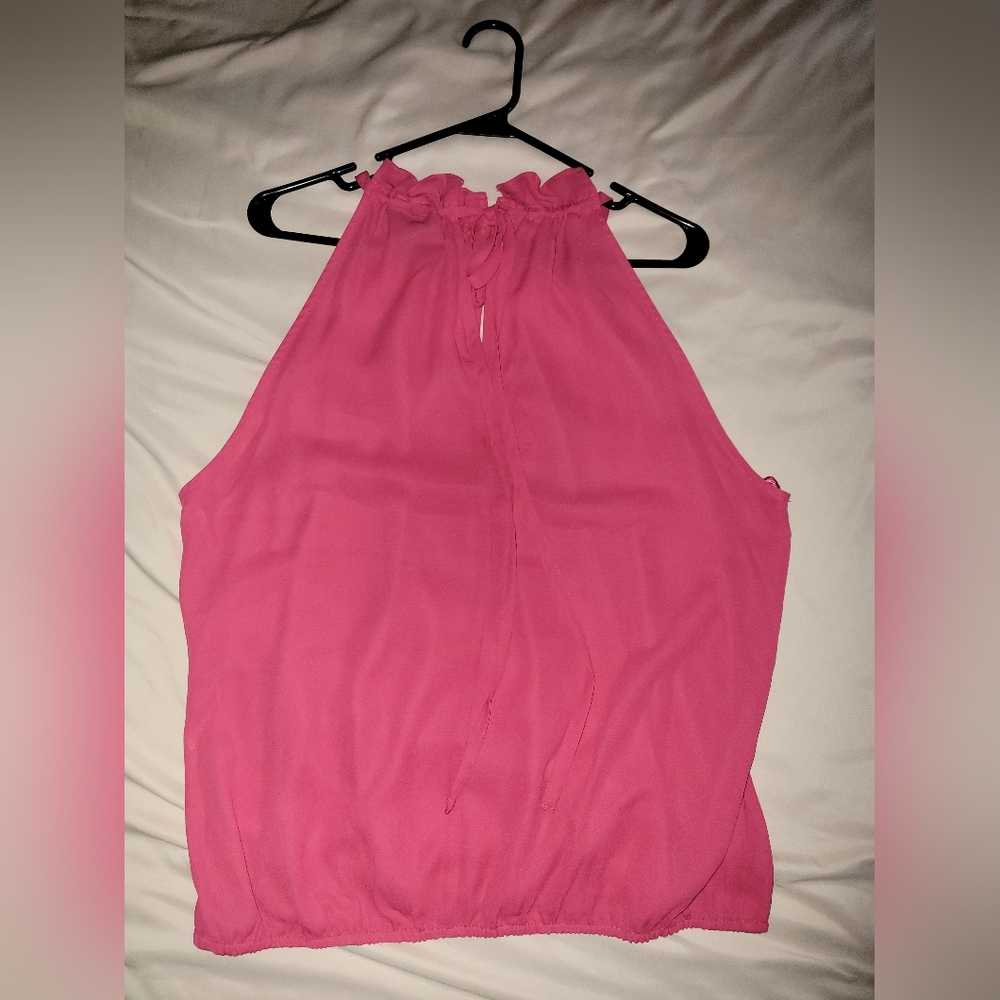 Elegant Pink Halter Top